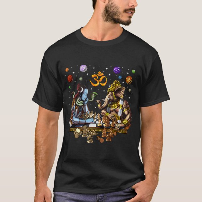 Shiva vs Ganesha T Shirt (Framsida)
