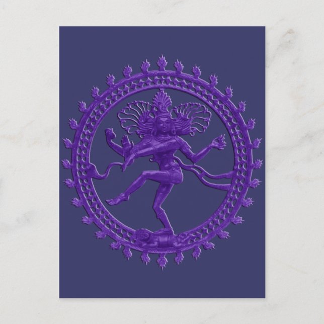 Shiva-vykortet för den kosmetiska dansaren vykort (Framsida)