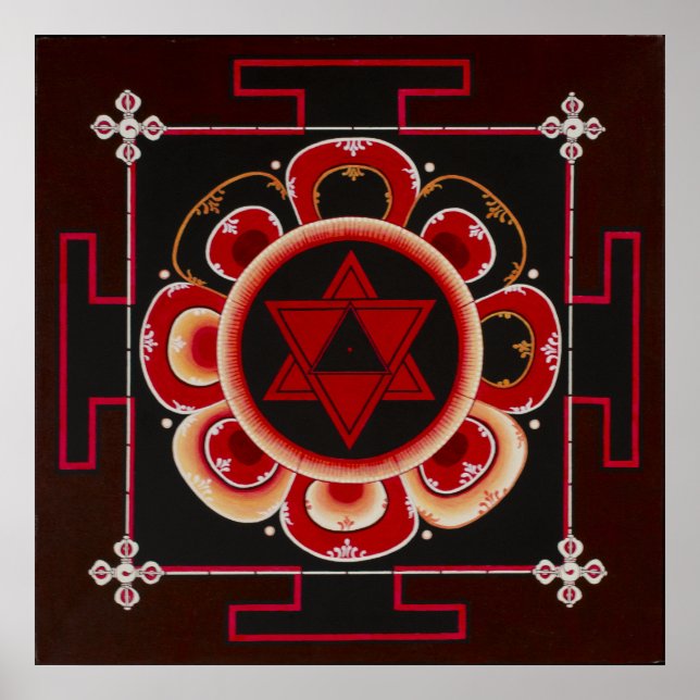 Shiva Yantra senast i juni Måne Poster (Framsidan)
