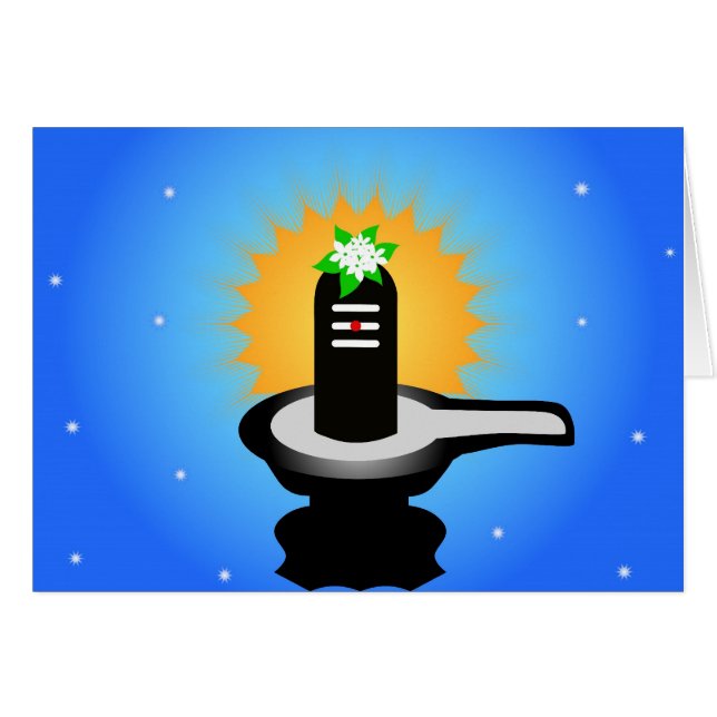 Shivalinga - den indiska guden hälsningskort (Framsidan Horizontal)