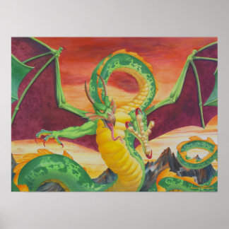 Shivan Dragon Redesign Skriv ut Poster