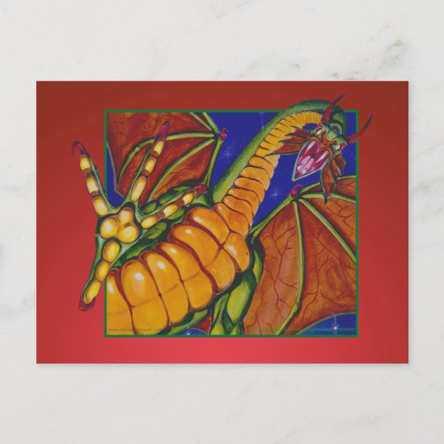 Shivan Dragon Vykort (Framsida)