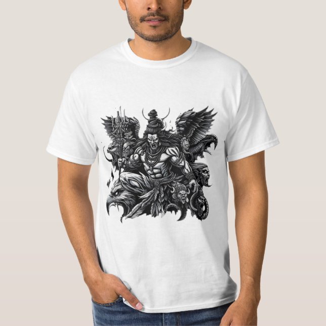 "Shiva's Radiance and the Cryptic Eagle" T Shirt (Framsida)