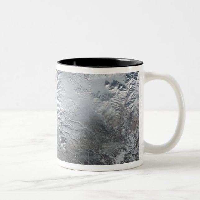 Shiveluch Volcano i Ryssland Två-Tonad Mugg (Höger)