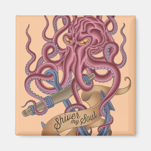 Shiver My Soul | Octopus Tatto Magnet (Framsidan)