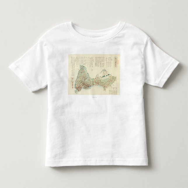 Shizuoka-ken JapanPanoramic karta Tee (Framsida)