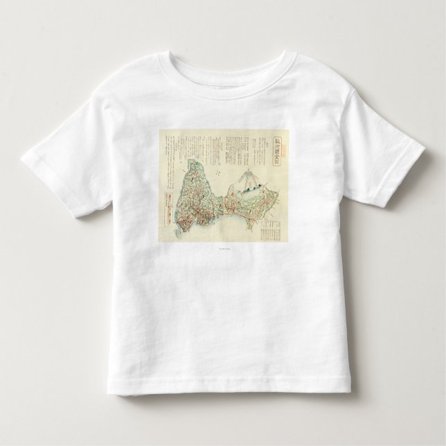 Shizuoka-ken JapanPanoramic karta Tee Shirt (Framsida)