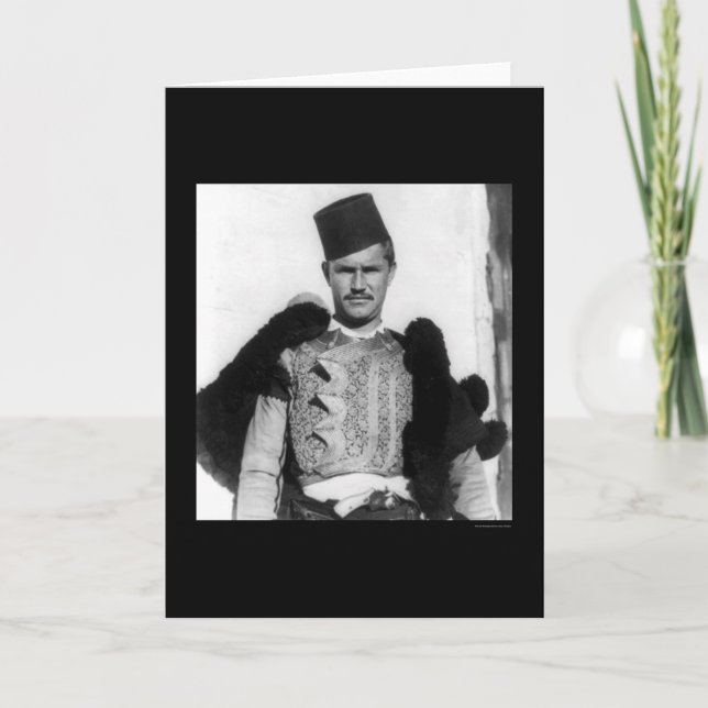 Shkypetars Costume Albanien 1923 Kort (Framsida)