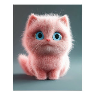 Shmu - Den rosa katten Fototryck