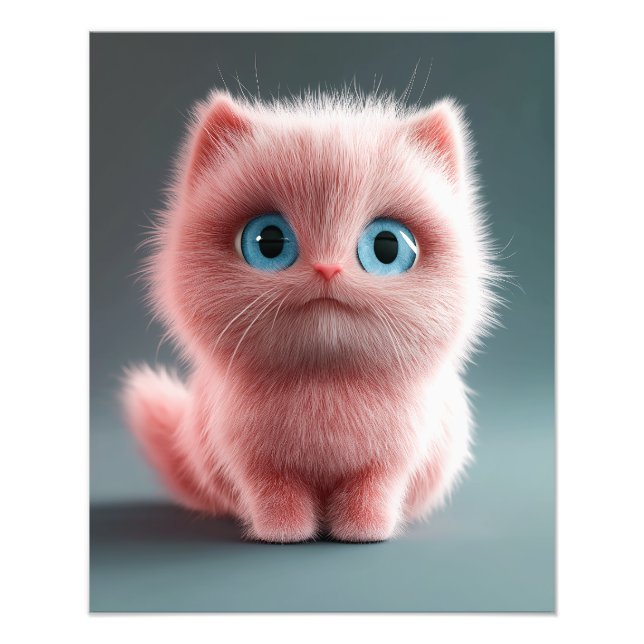 Shmu - rosa kattunge fototryck (Framsidan)