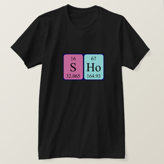 Sho Periodisk skjorta bord namn Tee Shirt (Design framsida)
