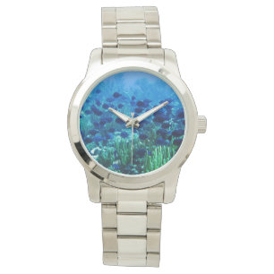 Shoal of Blue Discus Fish Underwater Armbandsur