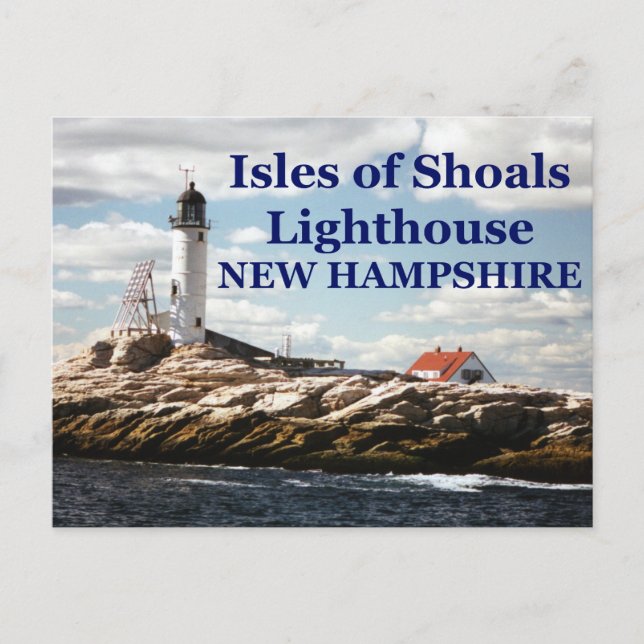 Shoals Lighthouse-öarna, New Hampshire Postcard Vykort (Framsida)