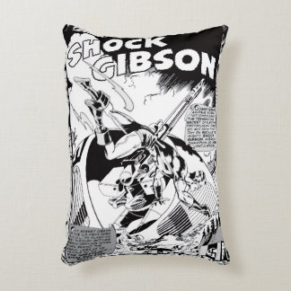 'SHOCK Gibson' Action Comic Strip Pillow Prydnadskudde