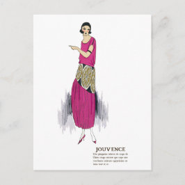 Shock rosa 1920-talets vykort för utskrift av papp