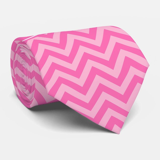 Shock rosa #2 Cotton Candy LG Chevron Namn Monogra Slips (Rullad)
