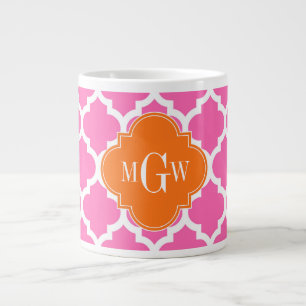 Shock rosa#2 Moroccan #5 Pumpkin 3 Initial Monogra Jumbo Mugg