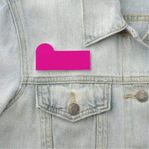 Shock rosa 3 tum x 1,5 tum Utformad symbol, hållba Namnbricka