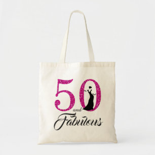 Shock rosa 50 och Fabulous Födelsedagsfest Tote Ba Tygkasse