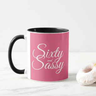 Shock rosa 60 och Sassy 60:e födelsedagen Mugg