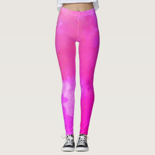 Shock rosa Abstrakt Stil Leggings