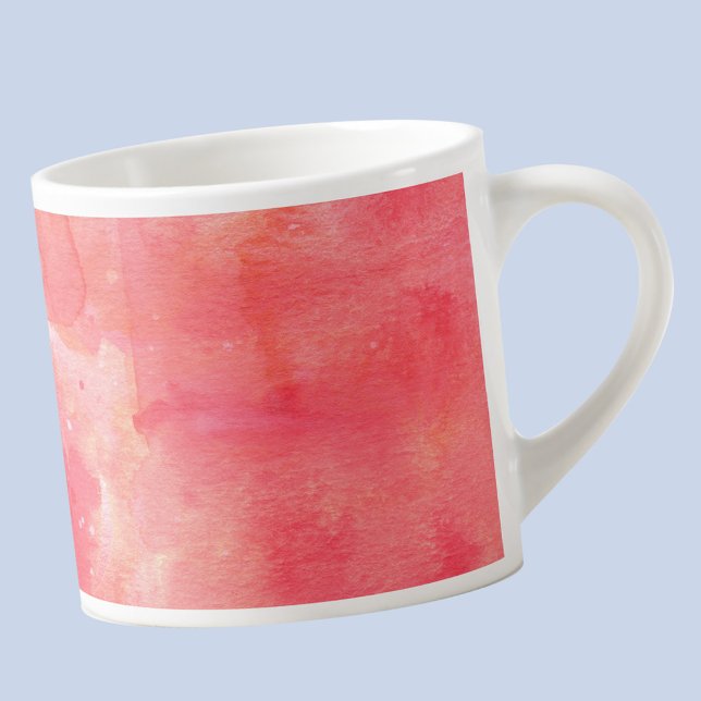Shock rosa abstrakt vattenfärg espressomugg (Pink watercolor abstract  espresso cup)