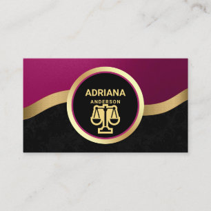 Shock rosa advokat Justitie advokat Visitkort