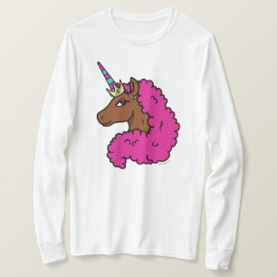 Shock rosa Afro Unicorn T Shirt