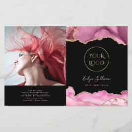 shock rosa agate bifold brochure