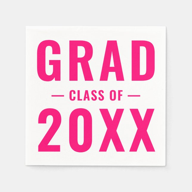 Shock rosa av modern typografi i Grad-anpassningsb Pappersservett (Framsidan)