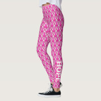 Shock rosa Awareness Ribbon Angel Ord Leggings