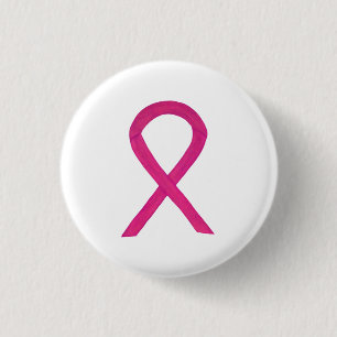 Shock rosa Awareness Ribbon Anpassningsbar Art Sti Knapp