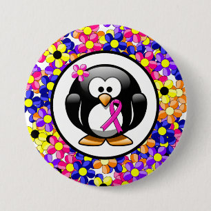 Shock rosa Awareness Ribbon Penguin Knapp