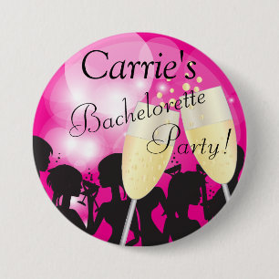Shock rosa - Bachelorette Diva Girls Natt ut Knapp