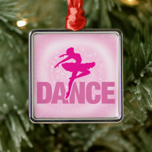Shock rosa Ballerina Dance Gnistra Julgransprydnad Metall