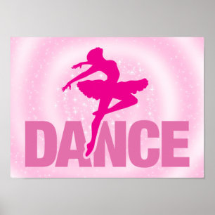 Shock rosa Ballerina Dance Gnistra Poster