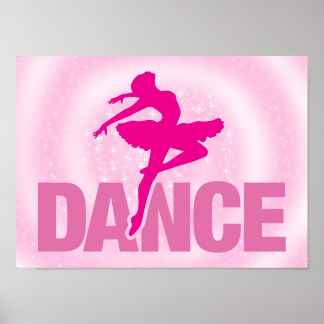 Shock rosa Ballerina Dance Gnistra Poster (Framsidan)