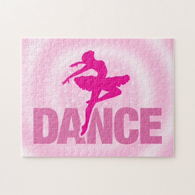 Shock rosa Ballerina Dance Gnistra Pussel (Horisontell)