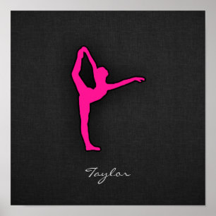 Shock rosa Ballet Dancer Poster
