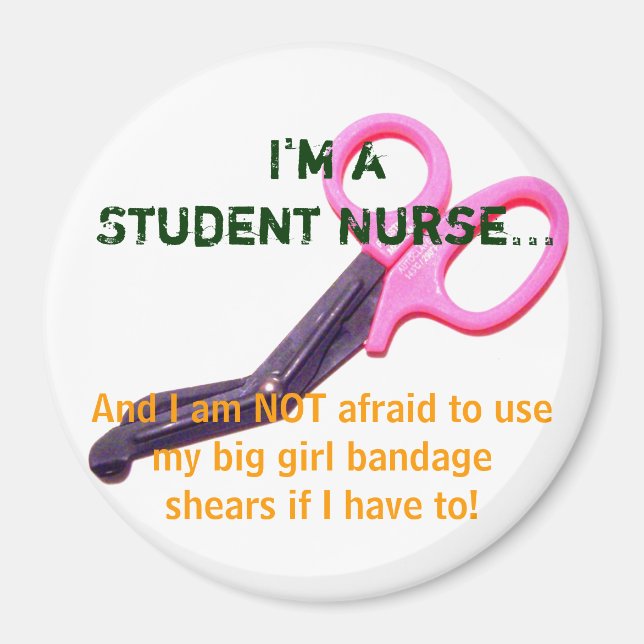 Shock rosa bandage för sjuksköterskor magnet (Framsidan)