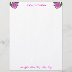 Shock rosa Beach Ro Letterhead Brevhuvud