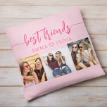 Shock rosa Best Friends 3 Photo Collage Keepsak Kudde<br><div class="desc">Fira vänskap med Shock rosa Best Friends 3 Photo Collage Keepsaké Dekorativ kudde. Personlig med en sjudande shock rosa har en snyggt arrangerad samling med tre omhuldade foton som fångar speciella ögonblick med dina bästa vänner. Den här kudden är konstruerad av högkvalitativa material och tillför snyggt och känslosam beröring till...</div>