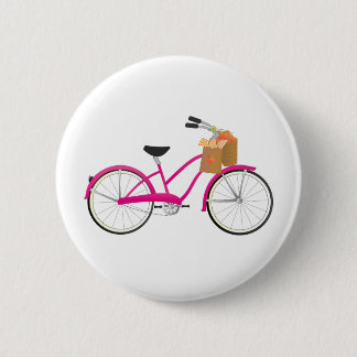 Shock rosa Bicycle med Orangar Knapp