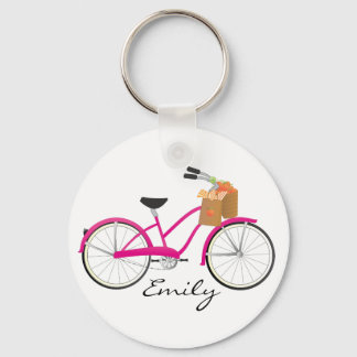Shock rosa Bicycle med Orangar Nyckelring