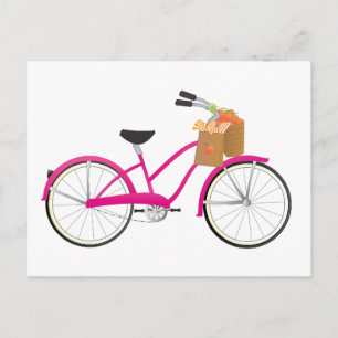 shock rosa Bicycle med Orangar Vykort