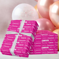 Shock rosa Birthday Trendig Personlig Namn