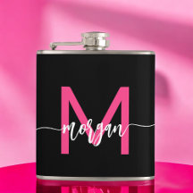 Shock rosa Black Monogram Girl's Bachelorette Part