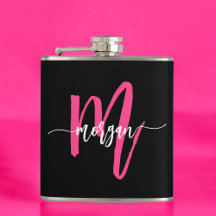 Shock rosa Black Monogram Girl's Bachelorette Part