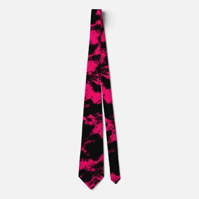 Shock rosa Black Neck Tie Slips (Framsida)