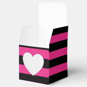 Shock rosa & Black Rand Cupkakor Boxes Presentaskar